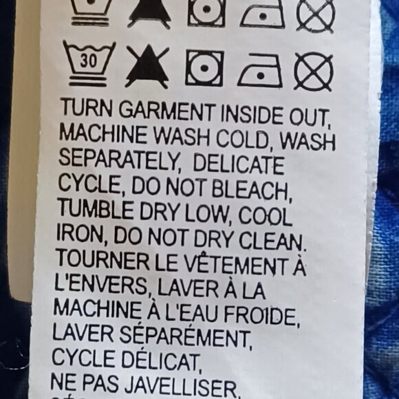 Lucky Brand Distressed Quilted Antique Blue Jacket/Cardigan Size Large - Picture 7 of 10